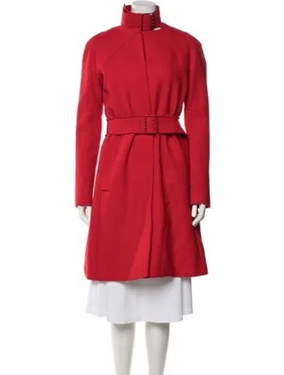 Pre-owned Victoria Beckham Wool Coat In Red