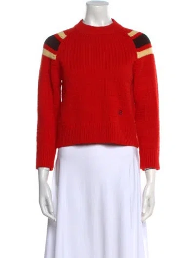 Pre-owned Victoria Beckham Wool Colorblock Pattern Sweater