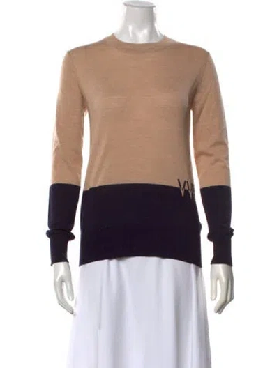 Pre-owned Victoria Beckham Wool Colorblock Pattern Sweater In Neutrals
