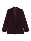 Victoria Beckham Wool-blend Blazer In Brown
