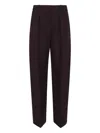 Victoria Beckham High-waisted Wide-leg Trousers With Pleated Details In Brown