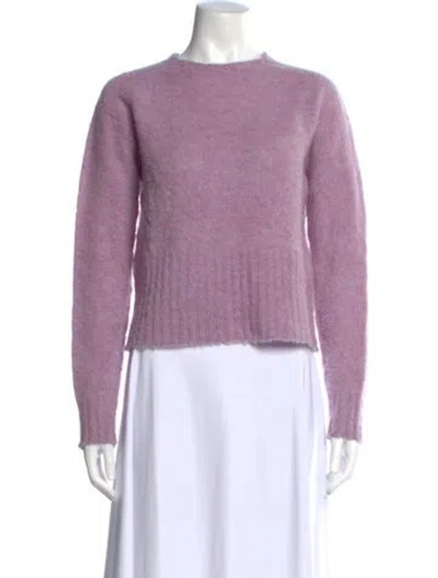 Pre-owned Victoria Beckham Wool Crew Neck Sweater In Purple