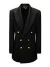 Victoria Beckham Peak-lapels Double-breasted Blazer In Black