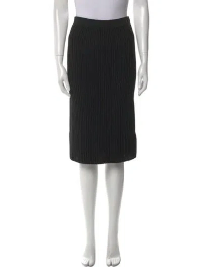Pre-owned Victoria Beckham Wool Knee-length Skirt In Black
