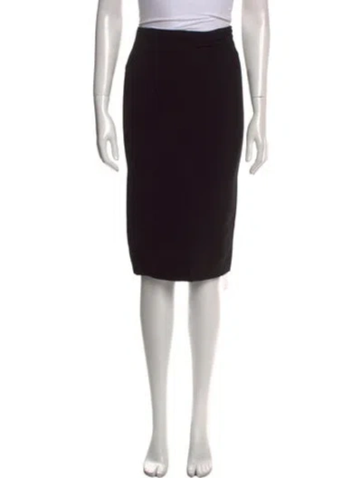 Pre-owned Victoria Beckham Wool Knee-length Skirt In Black