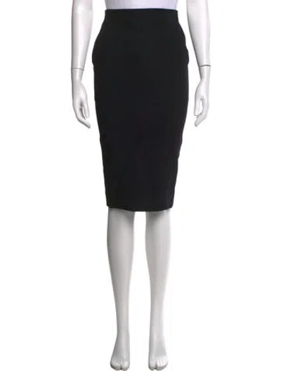 Pre-owned Victoria Beckham Wool Knee-length Skirt In Black