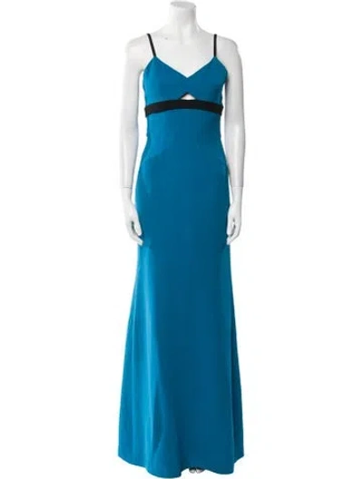 Pre-owned Victoria Beckham Wool Long Dress In Multi