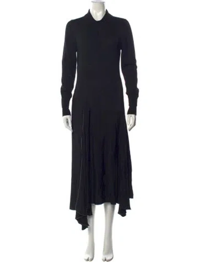 Pre-owned Victoria Beckham Wool Long Dress W/ Tags In Black