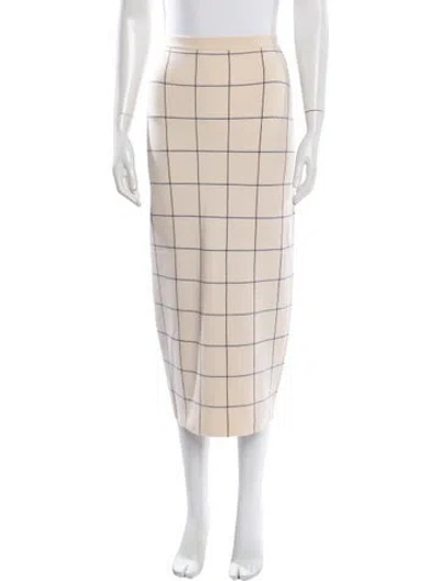 Pre-owned Victoria Beckham Wool Long Skirt In Neutrals