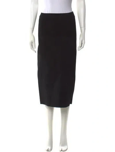 Pre-owned Victoria Beckham Wool Midi Length Skirt In Black
