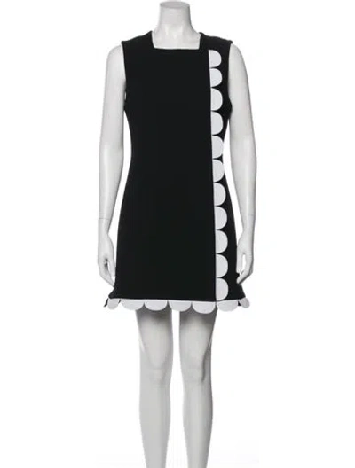 Pre-owned Victoria Beckham Wool Mini Dress In Black