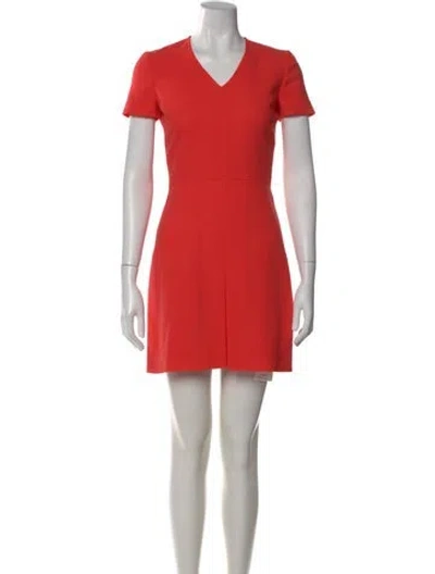 Pre-owned Victoria Beckham Wool Mini Dress In Orange