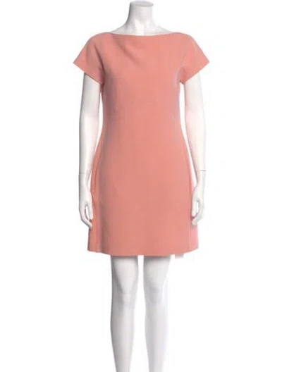 Pre-owned Victoria Beckham Wool Mini Dress In Pink