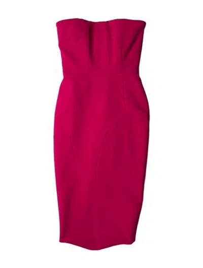 Pre-owned Victoria Beckham Wool Mini Dress In Pink