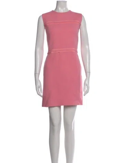 Pre-owned Victoria Beckham Wool Mini Dress In Pink