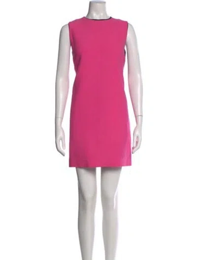 Pre-owned Victoria Beckham Wool Mini Dress In Pink