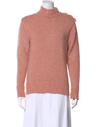 Pre-owned Victoria Beckham Wool Mock Neck Sweater In Orange