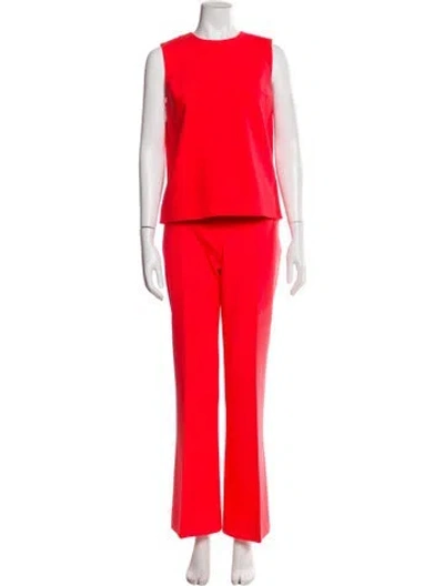 Pre-owned Victoria Beckham Wool Pant Set In Pink