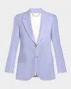 Victoria Beckham Wool Patch Pocket Jacket In Bluebell
