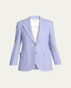 Victoria Beckham Wool Patch Pocket Jacket In Bluebell
