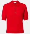 Victoria Beckham Wool Polo Shirt In Red