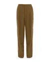 Victoria Beckham Wool Sculptural Leg Trousers In Burgundy