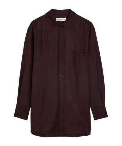 Victoria Beckham Wool Shirt In Black