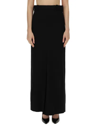 Victoria Beckham Wool Skirt In Black