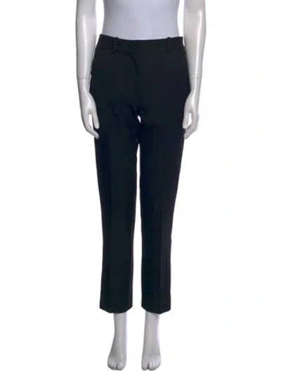 Pre-owned Victoria Beckham Wool Straight Leg Pants In Black