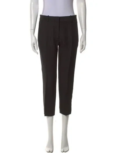 Pre-owned Victoria Beckham Wool Straight Leg Pants In Black