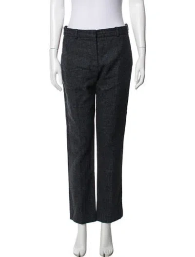 Pre-owned Victoria Beckham Wool Straight Leg Pants In Blue