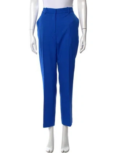 Pre-owned Victoria Beckham Wool Straight Leg Pants W/ Tags In Blue