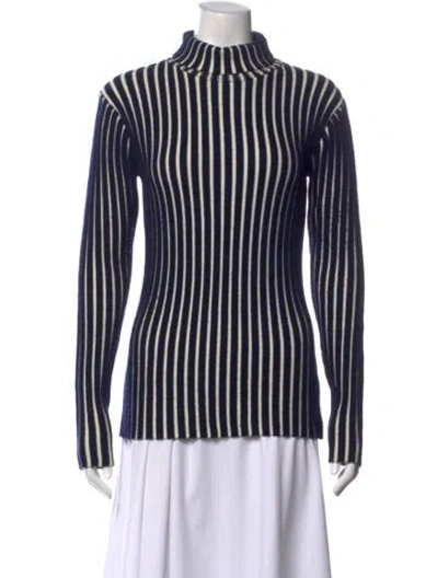 Pre-owned Victoria Beckham Wool Striped Sweater In Blue