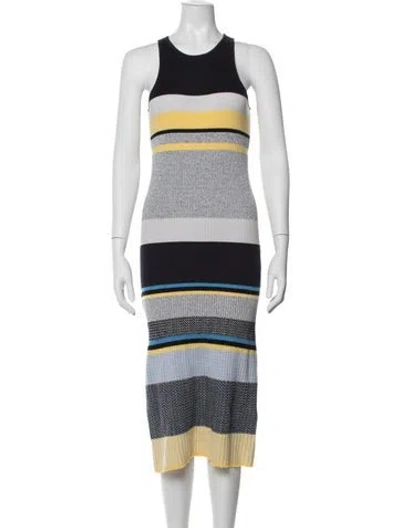 Pre-owned Victoria Beckham Wool Striped Sweater In Blue/yellow