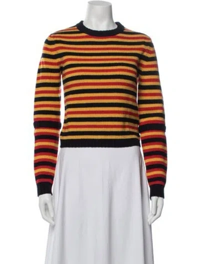 Pre-owned Victoria Beckham Wool Striped Sweater In Multicolor