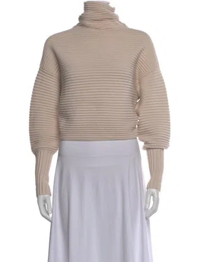Pre-owned Victoria Beckham Wool Striped Sweater In Neutral