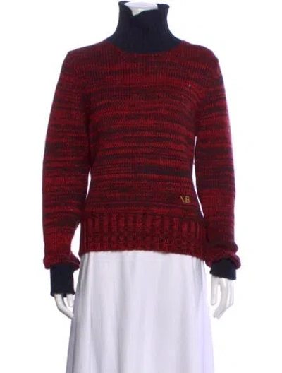 Pre-owned Victoria Beckham Wool Striped Sweater In Red