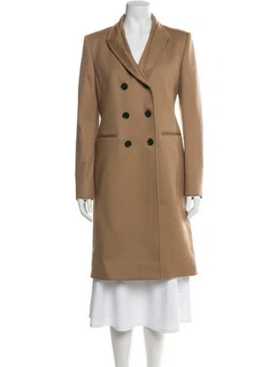 Pre-owned Victoria Beckham Wool Trench Coat In Neutral