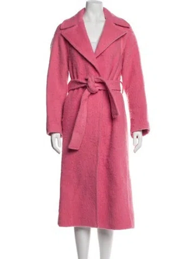Pre-owned Victoria Beckham Wool Trench Coat In Pink