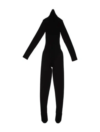 Pre-owned Victoria Beckham Wool Turtleneck Jumpsuit In Black