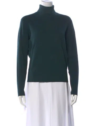 Pre-owned Victoria Beckham Wool Turtleneck Sweater In Green