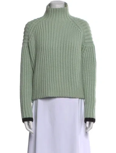 Pre-owned Victoria Beckham Wool Turtleneck Sweater In Green