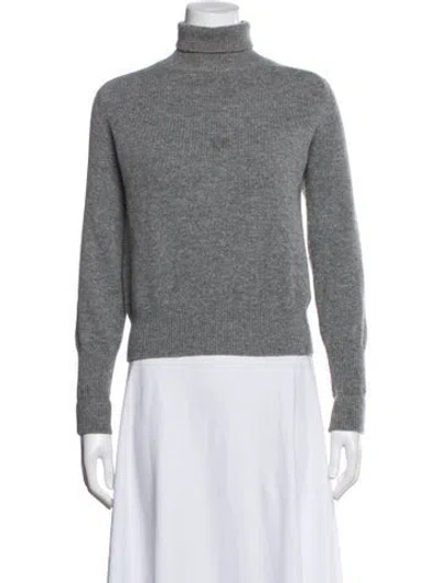 Pre-owned Victoria Beckham Wool Turtleneck Sweater In Grey