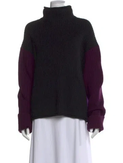 Pre-owned Victoria Beckham Wool Turtleneck Sweater In Multi