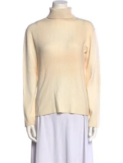 Pre-owned Victoria Beckham Wool Turtleneck Sweater In Neutral