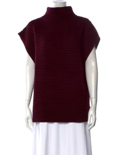 Pre-owned Victoria Beckham Wool Turtleneck Sweater In Purple