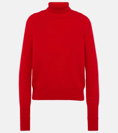 Victoria Beckham Wool Turtleneck Sweater In Red
