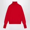 Victoria Beckham Wool Turtleneck Sweater In Red