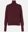 Victoria Beckham Wool Turtleneck Sweater In Port