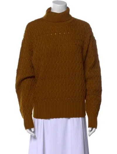 Pre-owned Victoria Beckham Wool Turtleneck Sweater W/ Tags In Brown